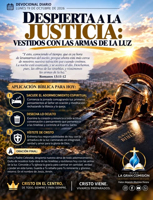 Devocional: despierta a la justicia, vístete con las armas de la luz